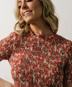 HAY Suzette Smocked Midi Dress | Coral Floral Dresses 6 HAY Suzette Smocked Midi Dress | Coral Floral Dresses