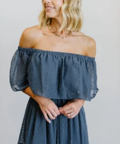 BB Custom Dresses Swiss Dot Maxi Dress | Blue 2 BB Custom Dresses Swiss Dot Maxi Dress | Blue