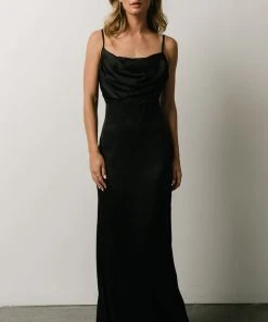 SL Sydney Satin Gown | Black Dresses