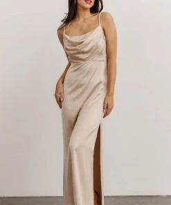 SL Dresses Sydney Satin Gown | Champagne