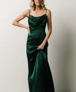 SL Sydney Satin Gown | Emerald