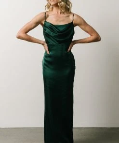 SL Sydney Satin Gown | Emerald