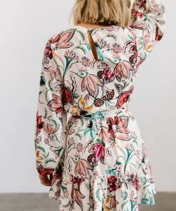 FT Dresses Tally Mini Dress | Off White Multi Print