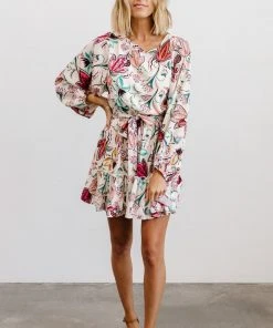 FT Dresses Tally Mini Dress | Off White Multi Print