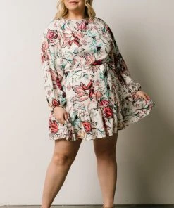 FT Dresses Tally Mini Dress | Off White Multi Print