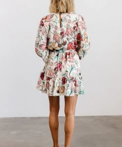 FT Dresses Tally Mini Dress | Off White Multi Print