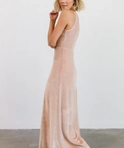 BB Custom Tatiana Velvet One Shoulder Maxi Dress | Champagne Dresses