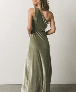 BB Custom Tatiana Velvet One Shoulder Maxi Dress | Sage Dresses 18 BB Custom Tatiana Velvet One Shoulder Maxi Dress | Sage Dresses