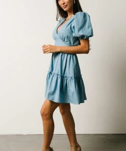 FT Tess Short Dress | Chambray Dresses
