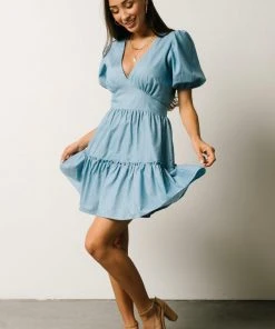 FT Tess Short Dress | Chambray Dresses