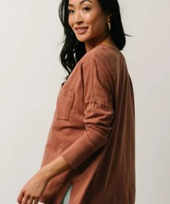 IL Thatcher Long Sleeve Top | Clay Boho