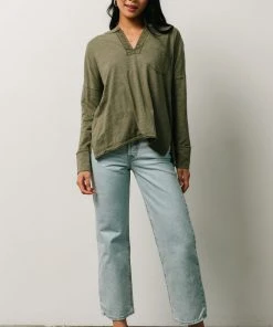 IL Boho Thatcher Long Sleeve Top | Olive 13 IL Boho Thatcher Long Sleeve Top | Olive