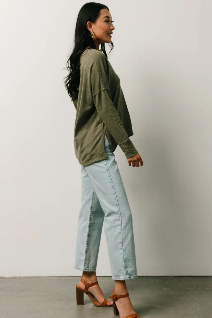IL Boho Thatcher Long Sleeve Top | Olive 3 IL Boho Thatcher Long Sleeve Top | Olive
