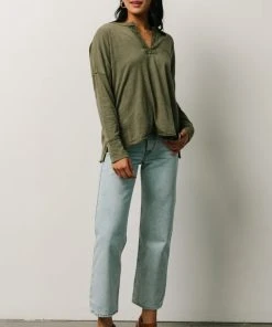 IL Boho Thatcher Long Sleeve Top | Olive 14 IL Boho Thatcher Long Sleeve Top | Olive