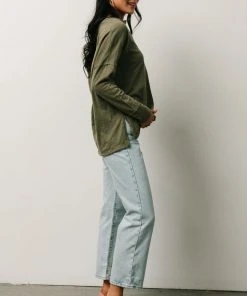 IL Boho Thatcher Long Sleeve Top | Olive 15 IL Boho Thatcher Long Sleeve Top | Olive