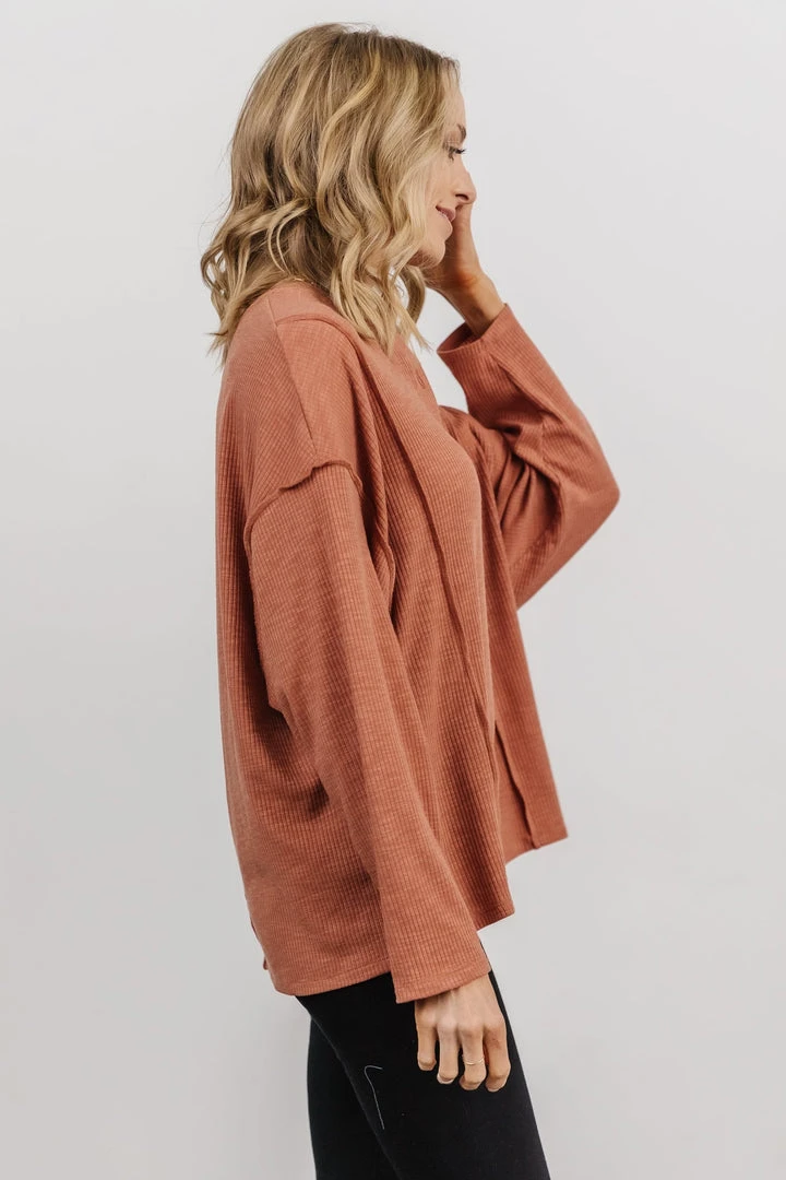 LUM Thayne Henley Long Sleeve Shirt | Dusty Clay 3 LUM Thayne Henley Long Sleeve Shirt | Dusty Clay