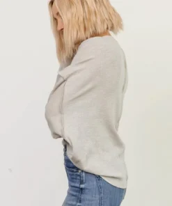 LUM Thayne Henley Long Sleeve Shirt | Light Gray Tops