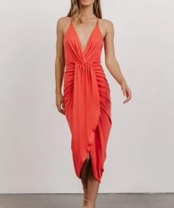 DD Tia Midi Dress | Pink Coral