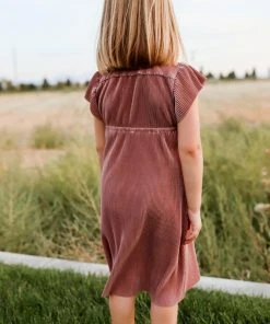 BB Custom Dresses Toddler Athena Pleated Midi Dress | Rose