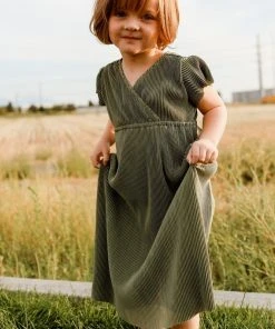 BB Custom Toddler Athena Pleated Midi Dress | Sage