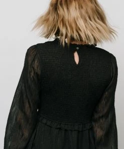 HAY Trinity Smocked Dotted Midi Dress | Black Dresses 19 HAY Trinity Smocked Dotted Midi Dress | Black Dresses