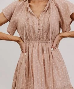 IL Trixie Tie Neck Mini Dress | Dusty Rose Dresses 10 IL Trixie Tie Neck Mini Dress | Dusty Rose Dresses