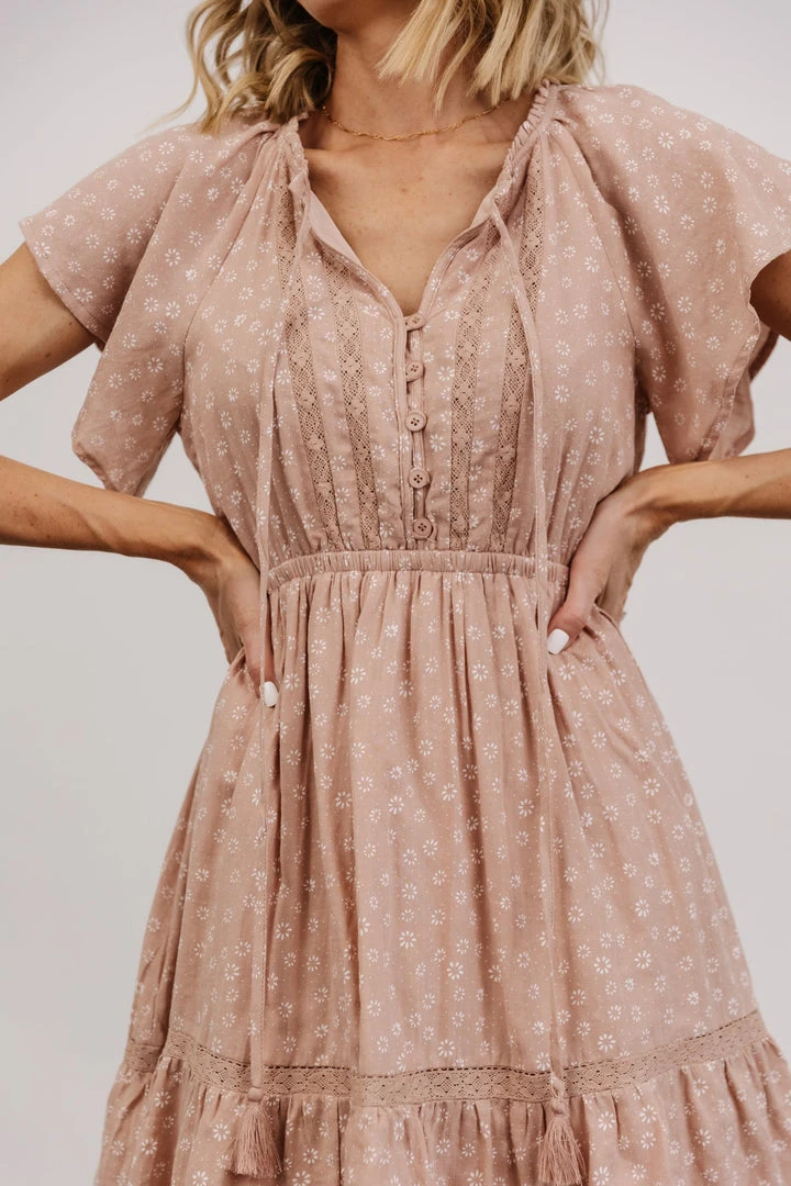 IL Trixie Tie Neck Mini Dress | Dusty Rose Dresses 5 IL Trixie Tie Neck Mini Dress | Dusty Rose Dresses