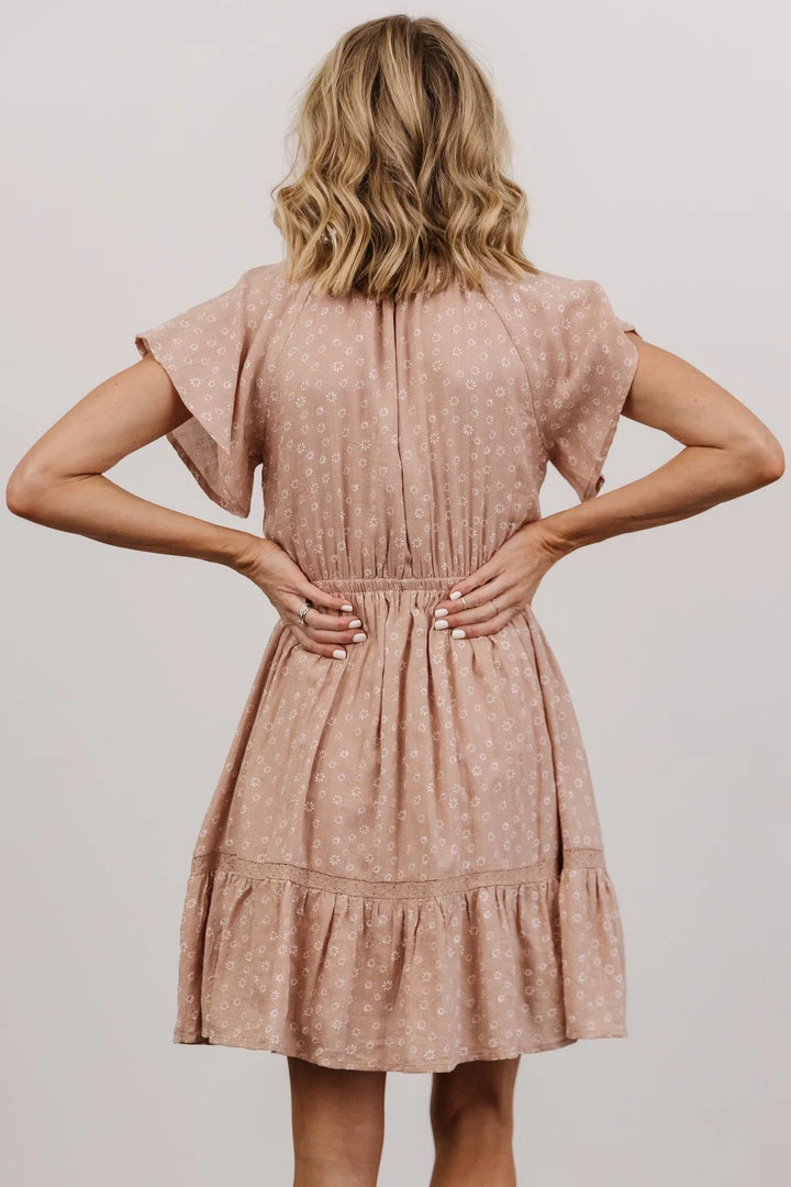 IL Trixie Tie Neck Mini Dress | Dusty Rose Dresses 3 IL Trixie Tie Neck Mini Dress | Dusty Rose Dresses