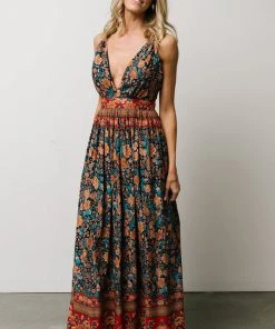 DD Udora Maxi Dress | Navy Multi Floral Dresses