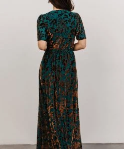 BB Custom Uma Velvet Maxi Dress | Bronze + Jade Dresses