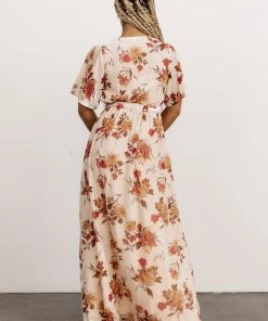 BB Custom Uma Velvet Maxi Dress | Cream Floral 13 BB Custom Uma Velvet Maxi Dress | Cream Floral