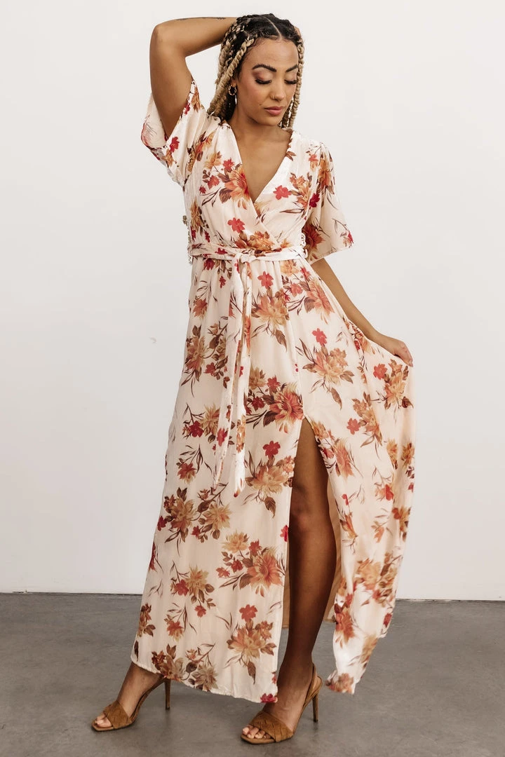 BB Custom Uma Velvet Maxi Dress | Cream Floral 2 BB Custom Uma Velvet Maxi Dress | Cream Floral