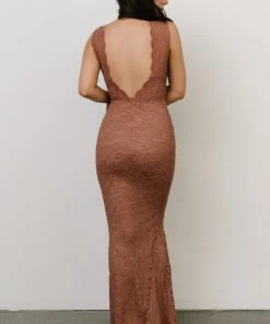 LD Valentine Sparkle Maxi Dress | Copper