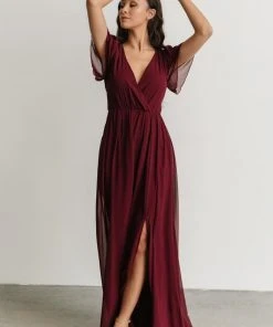 RR Vaughnie Maxi Dress | Merlot