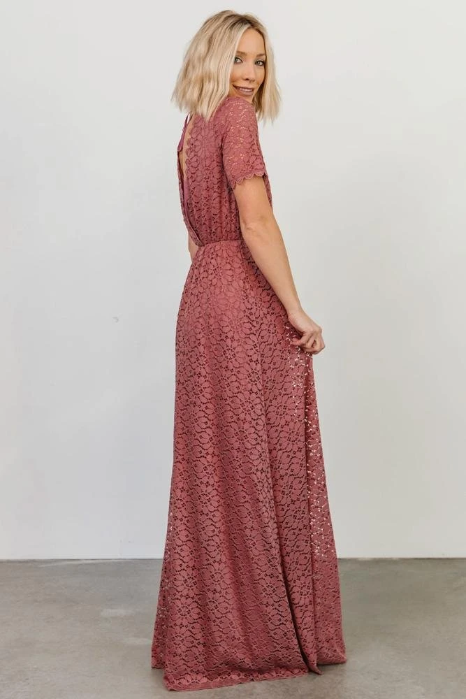 Venice Lace Maxi Dress | Berry 5 Venice Lace Maxi Dress | Berry