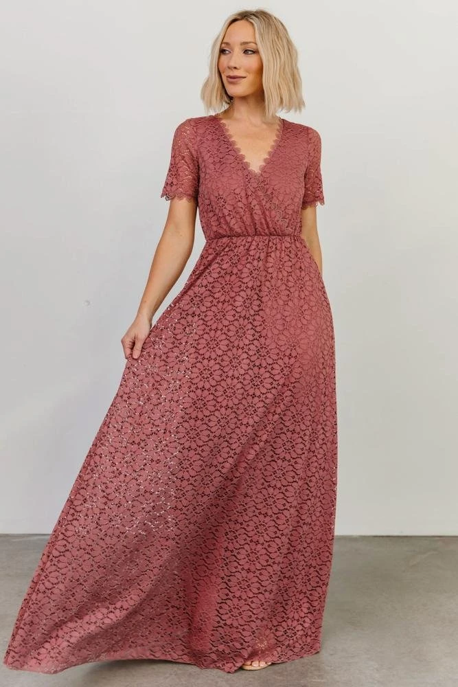 Venice Lace Maxi Dress | Berry 7 Venice Lace Maxi Dress | Berry