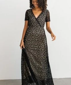 RR Venice Lace Maxi Dress | Black