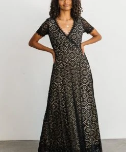 RR Venice Lace Maxi Dress | Black