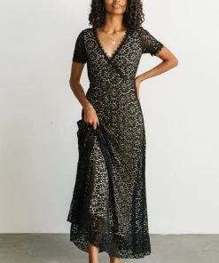 RR Venice Lace Maxi Dress | Black
