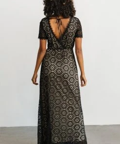 RR Venice Lace Maxi Dress | Black