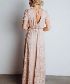 RR Dresses Venice Lace Maxi Dress | Blush