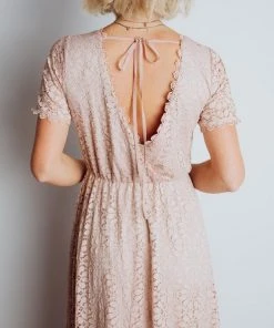 RR Dresses Venice Lace Maxi Dress | Blush