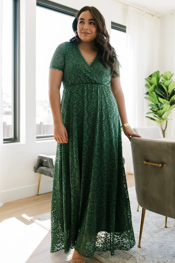 RR Venice Lace Maxi Dress | Green 2 RR Venice Lace Maxi Dress | Green