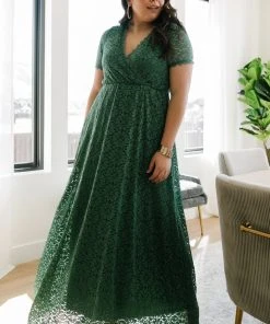 RR Venice Lace Maxi Dress | Green
