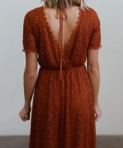 RR Venice Lace Maxi Dress | Rust