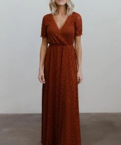 RR Venice Lace Maxi Dress | Rust