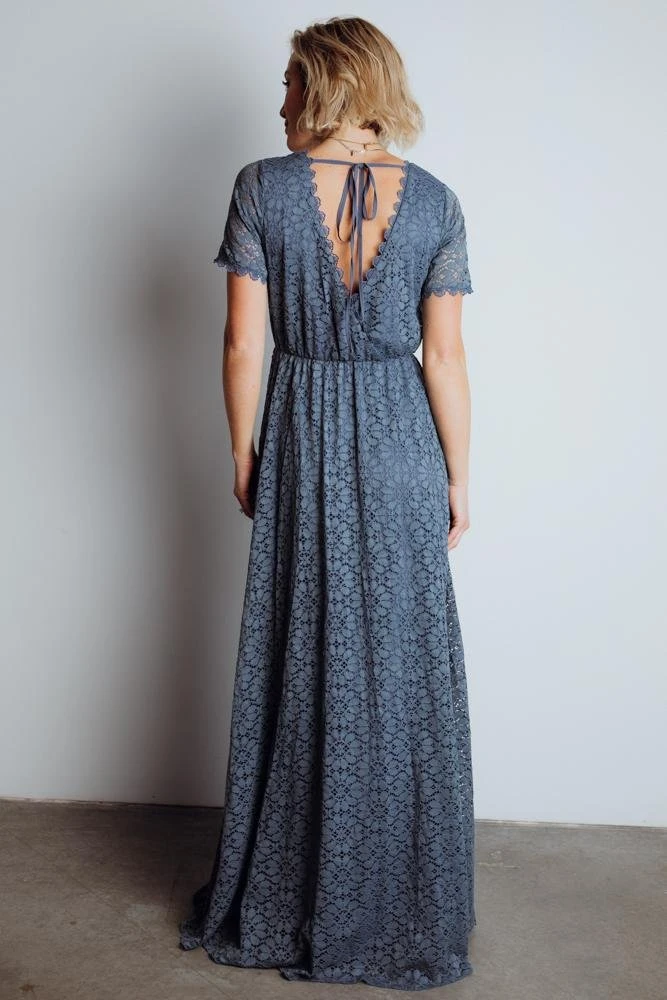 RR Dresses Venice Lace Maxi Dress | Slate Blue 3 RR Dresses Venice Lace Maxi Dress | Slate Blue