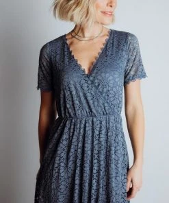 RR Dresses Venice Lace Maxi Dress | Slate Blue 14 RR Dresses Venice Lace Maxi Dress | Slate Blue