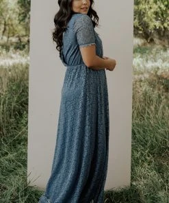 RR Dresses Venice Lace Maxi Dress | Slate Blue 13 RR Dresses Venice Lace Maxi Dress | Slate Blue