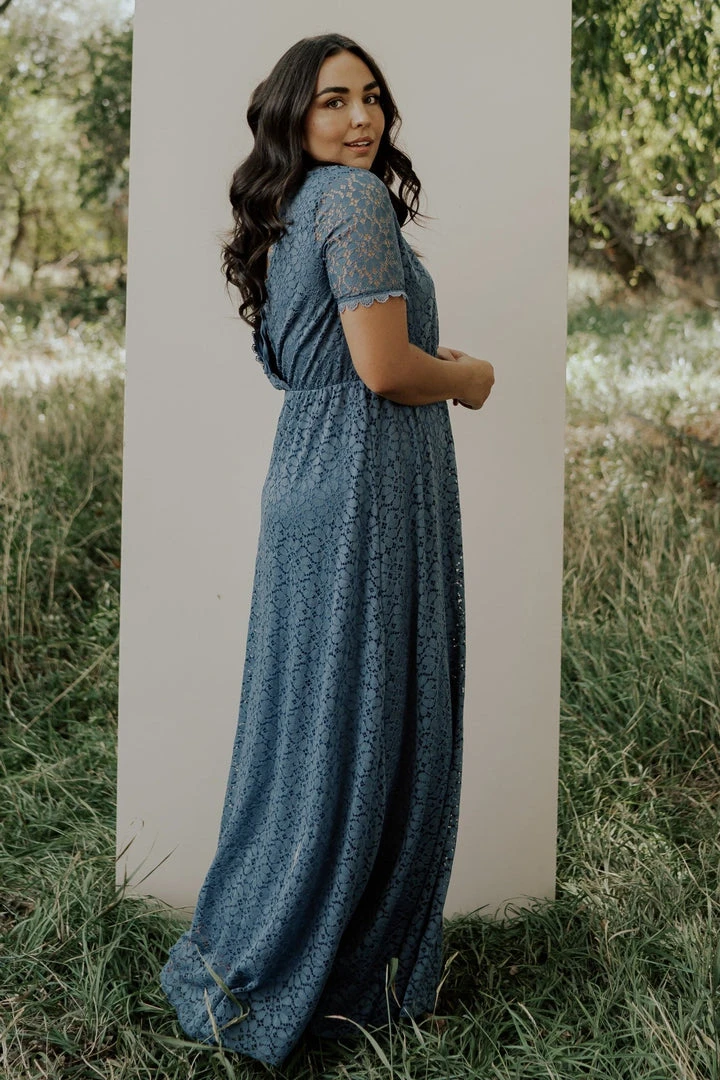 RR Dresses Venice Lace Maxi Dress | Slate Blue 5 RR Dresses Venice Lace Maxi Dress | Slate Blue